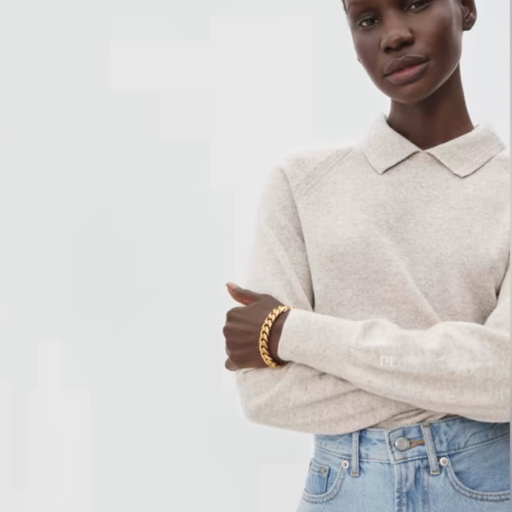 Everlane Women's Sweater in Light Gray - Picture 3 of 6
